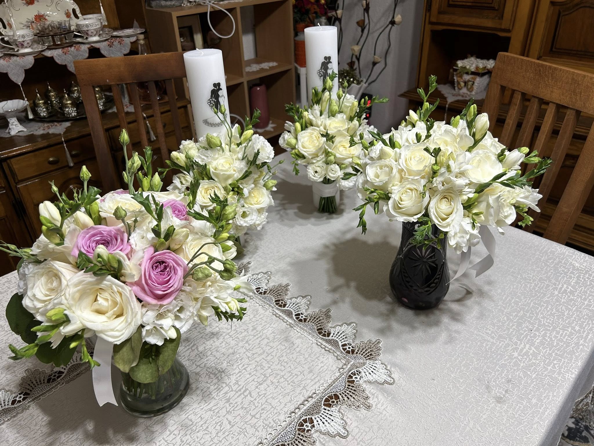 Buchet mireasă flori naturale stil romantic București și Ilfov - Design PIM MOOD