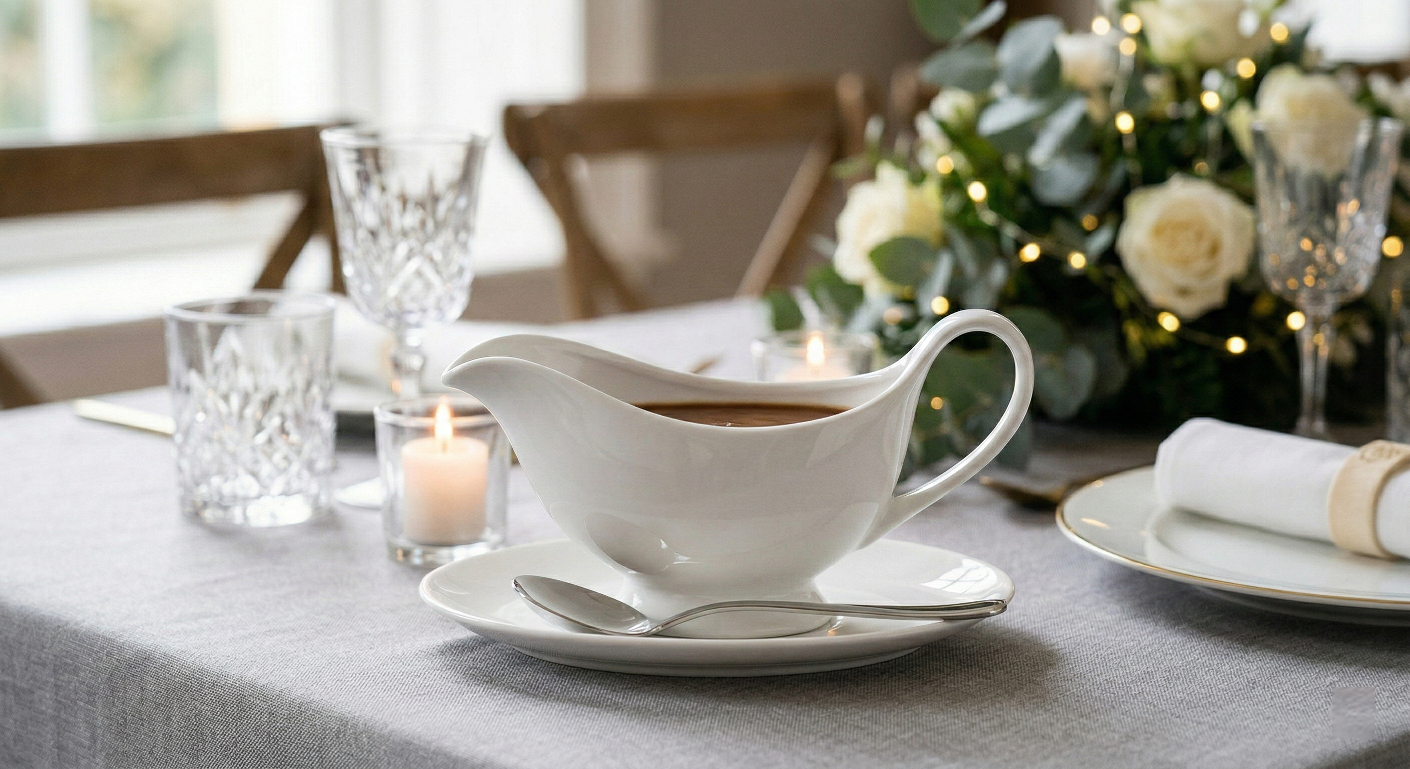 Sosieră premium din porțelan fin alb Royal White PIM MOOD Events
